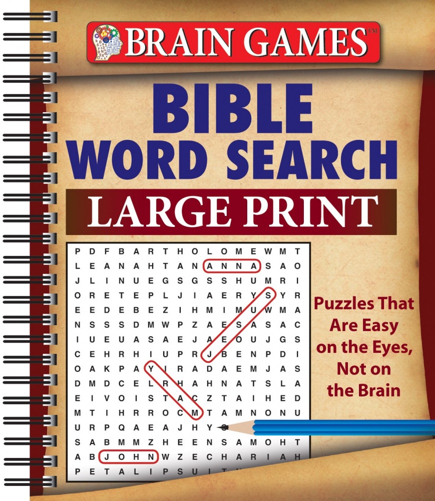 Bible Word Search (Large Print) - Brain Games : Phoenix Publications International (Book 